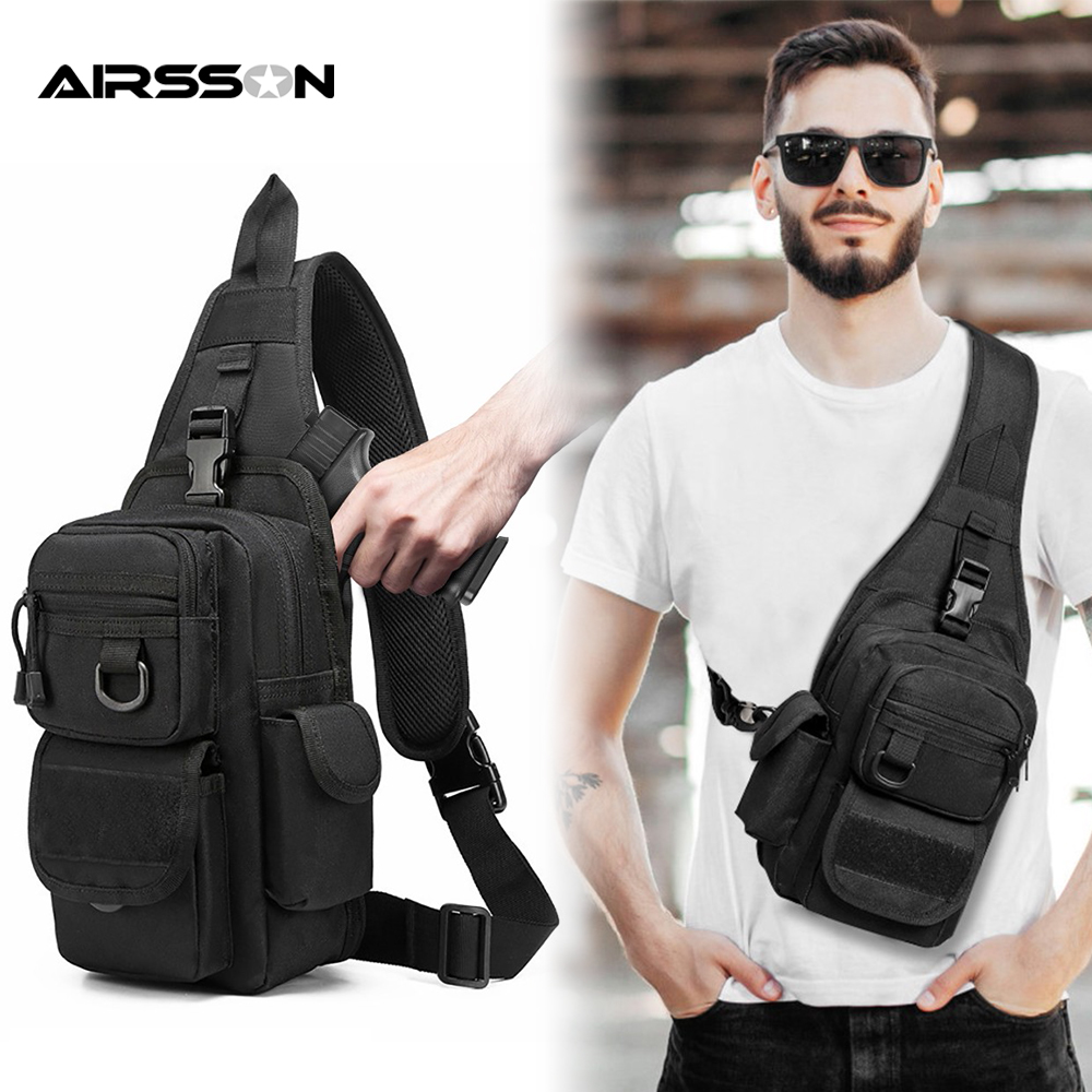 Bolsa de pistola táctica, fund - Edc Concealed Carry Sling Bag reseña y precio