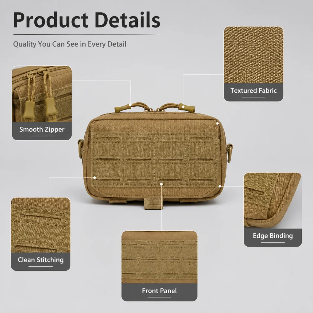 Bolsa táctica Molle EDC para l - Edc Carry Fanny Pack reseña y precio